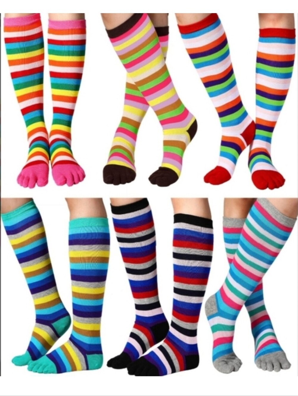 Toe Socks! Red Toe! Bundle 3 For $15